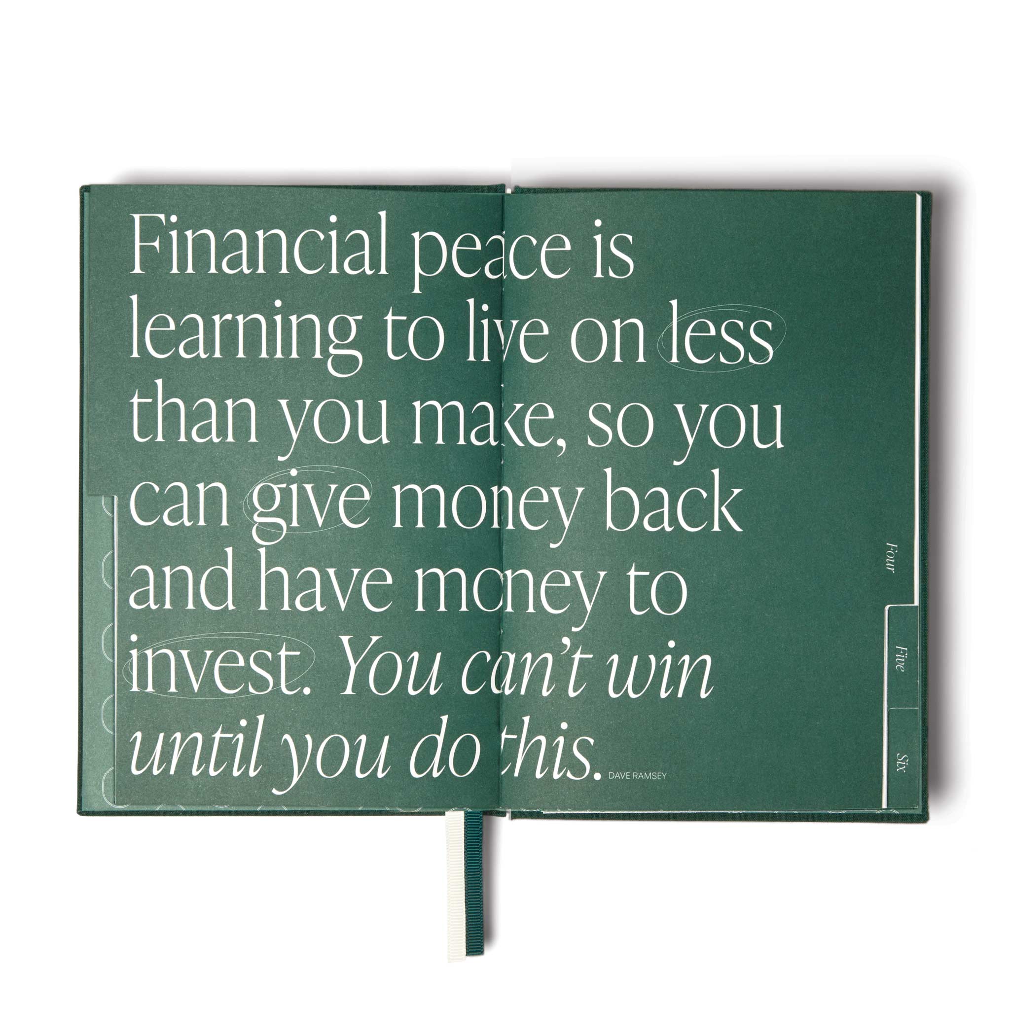 finance journal the head plan journal quote page green