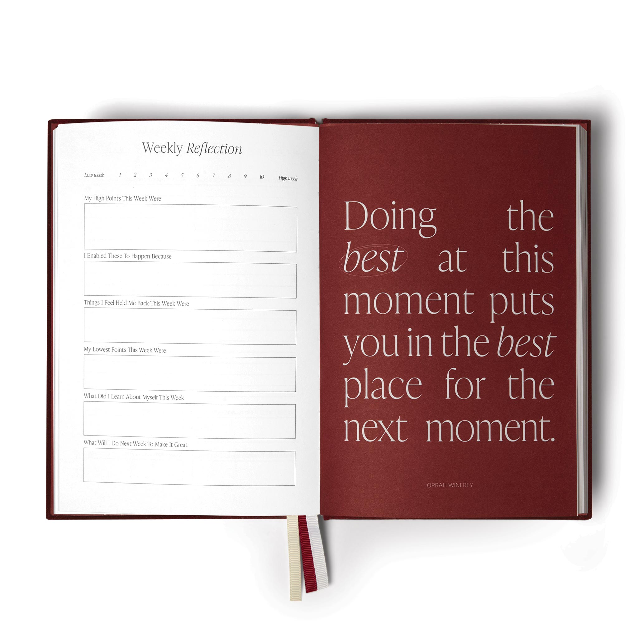 the head plan journal reflection page burgundy #color_burgundy