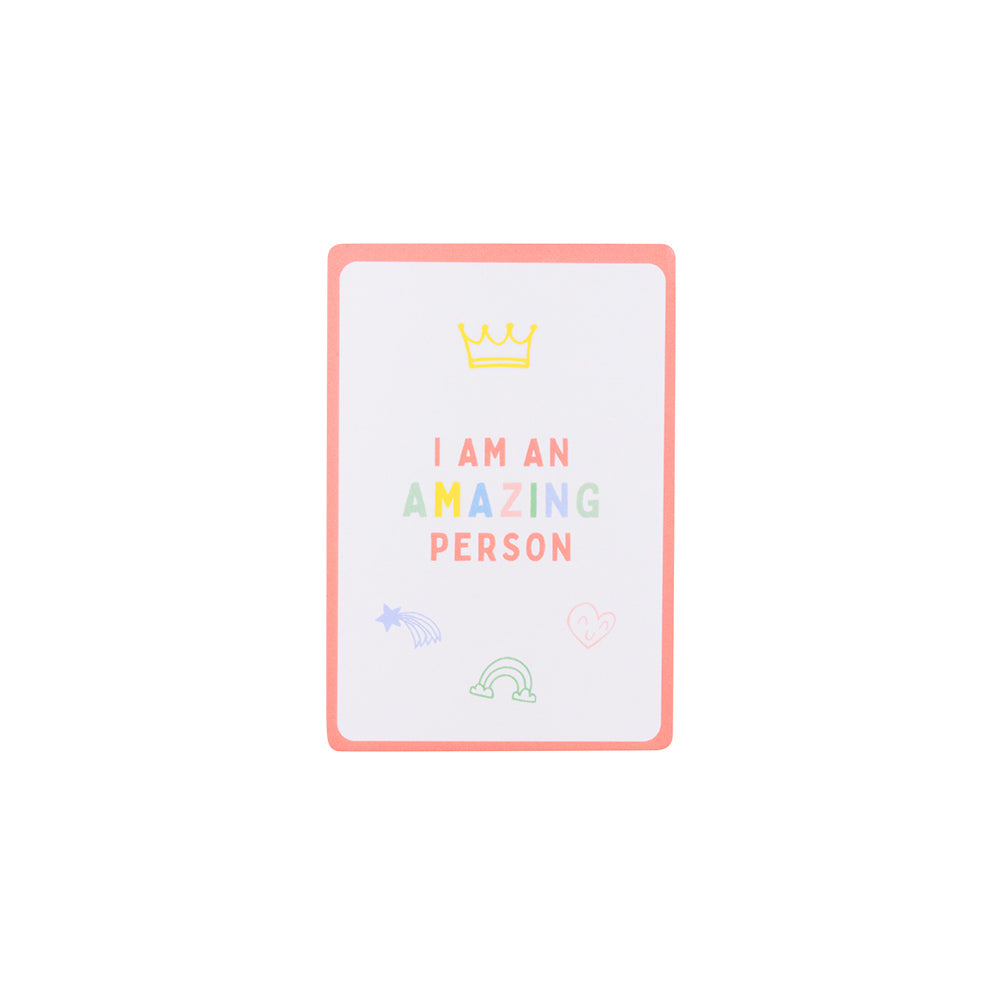 The Head Plan Kids Affirmation Card reading 'I am an amazing person’ on white background