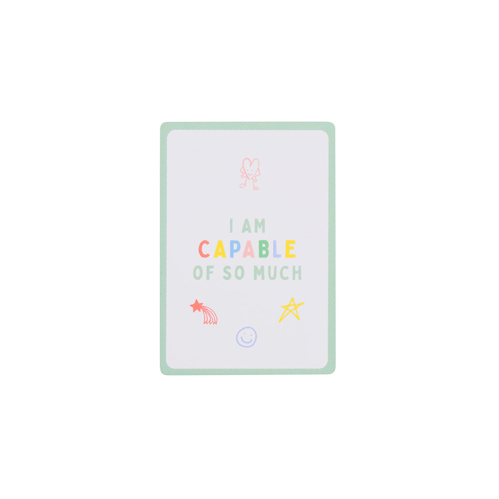 The Head Plan Kids Affirmation Card reading 'I am capable of so much’ on white background