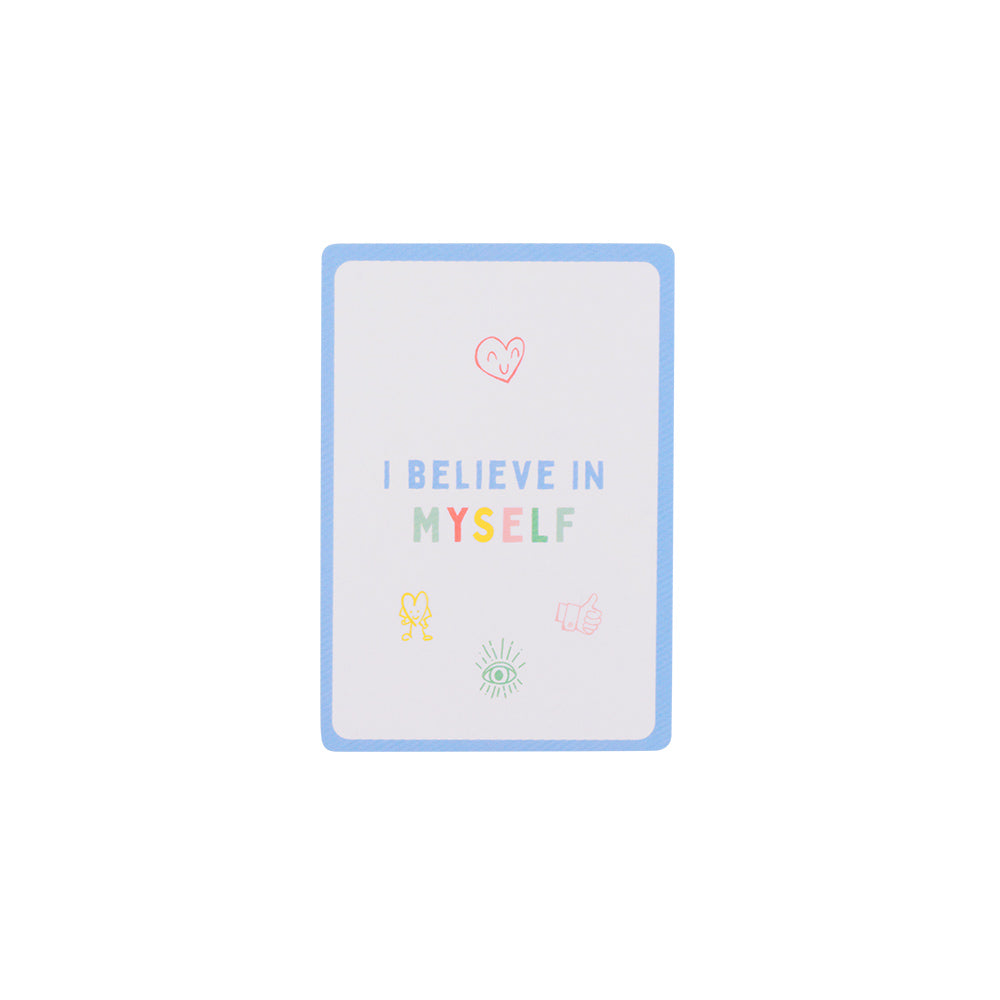 The Head Plan Kids Affirmation Card reading 'I believe in myself’ on white background