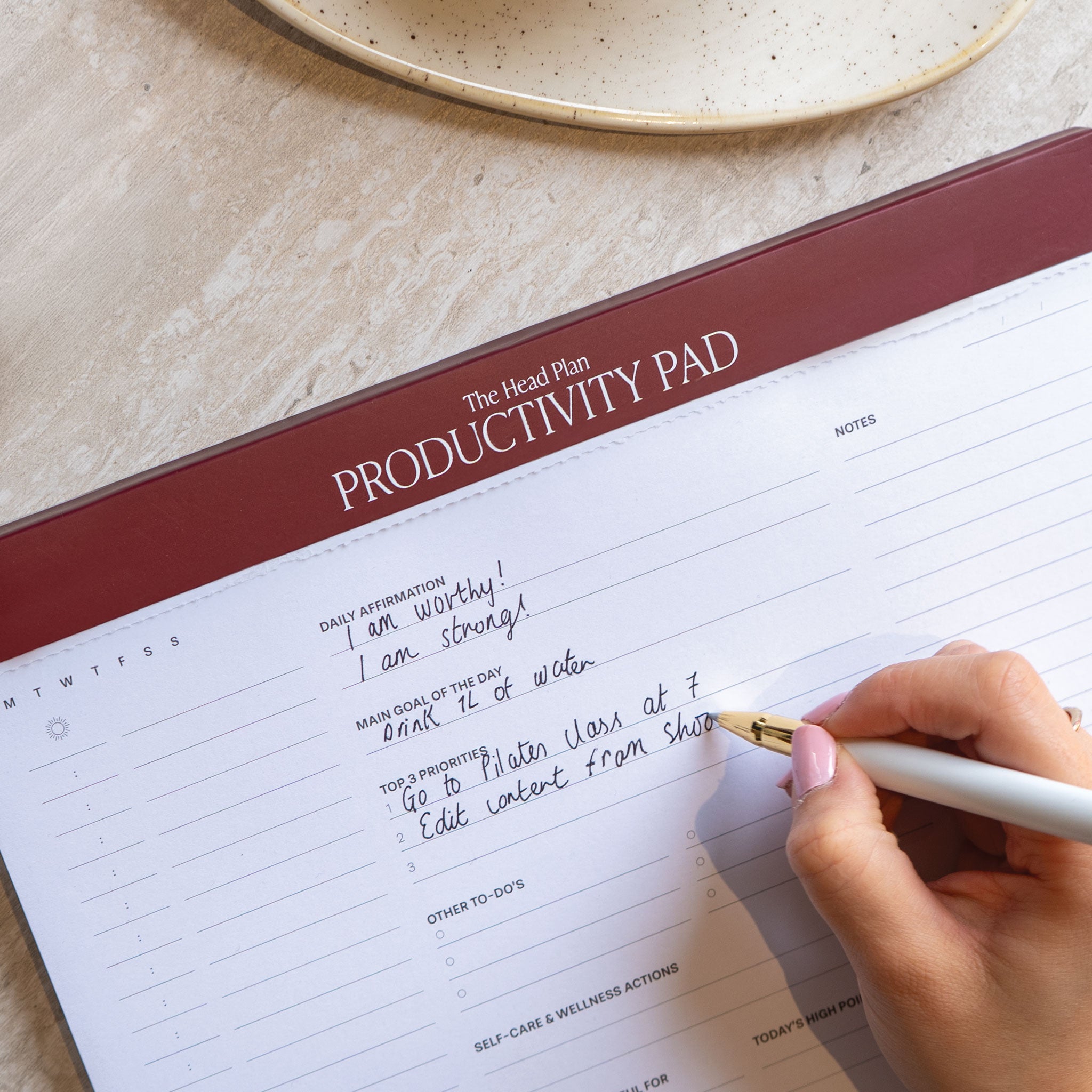 the head plan productivity desk pad cover lifestyle