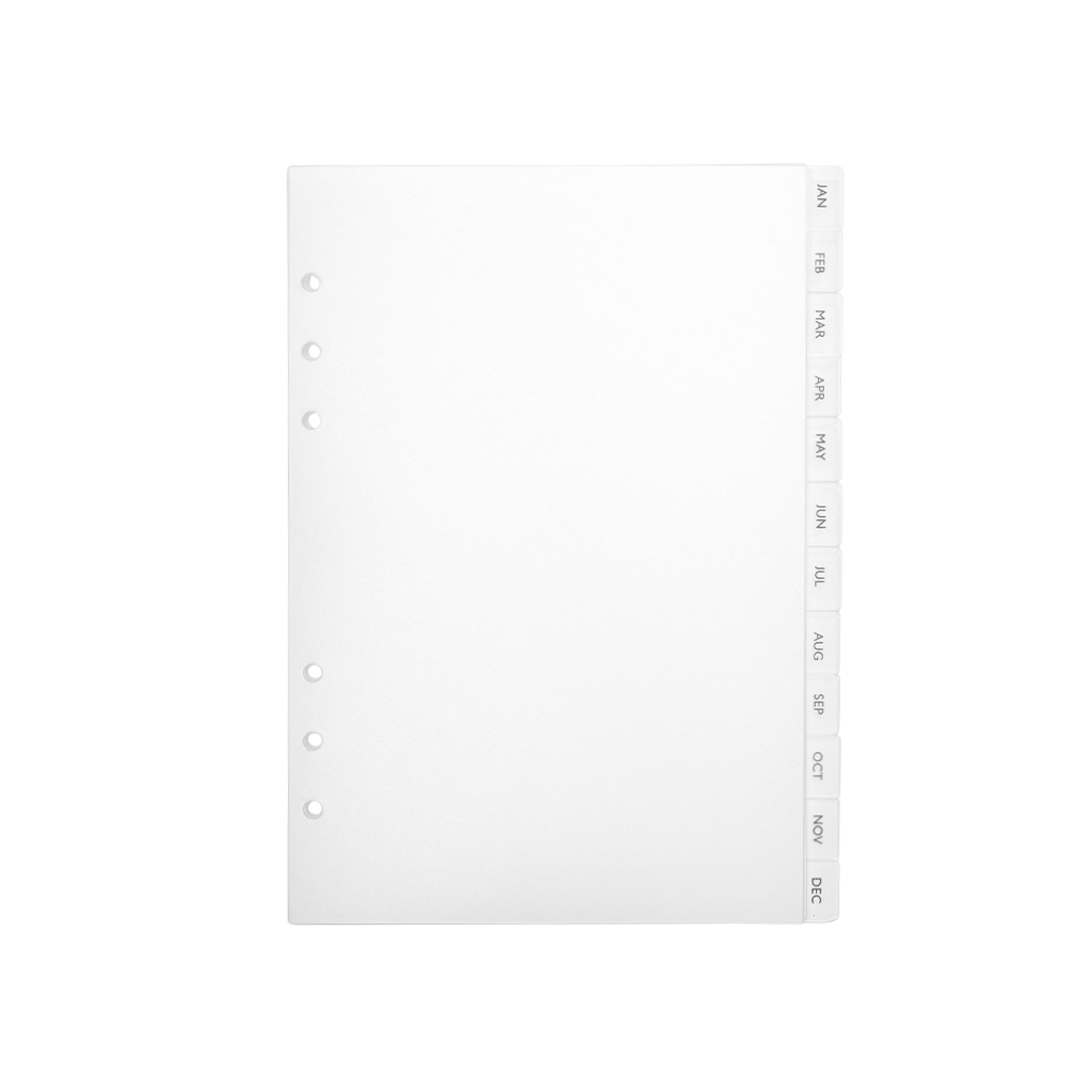 Agenda - Months of the Year Frosted Dividers