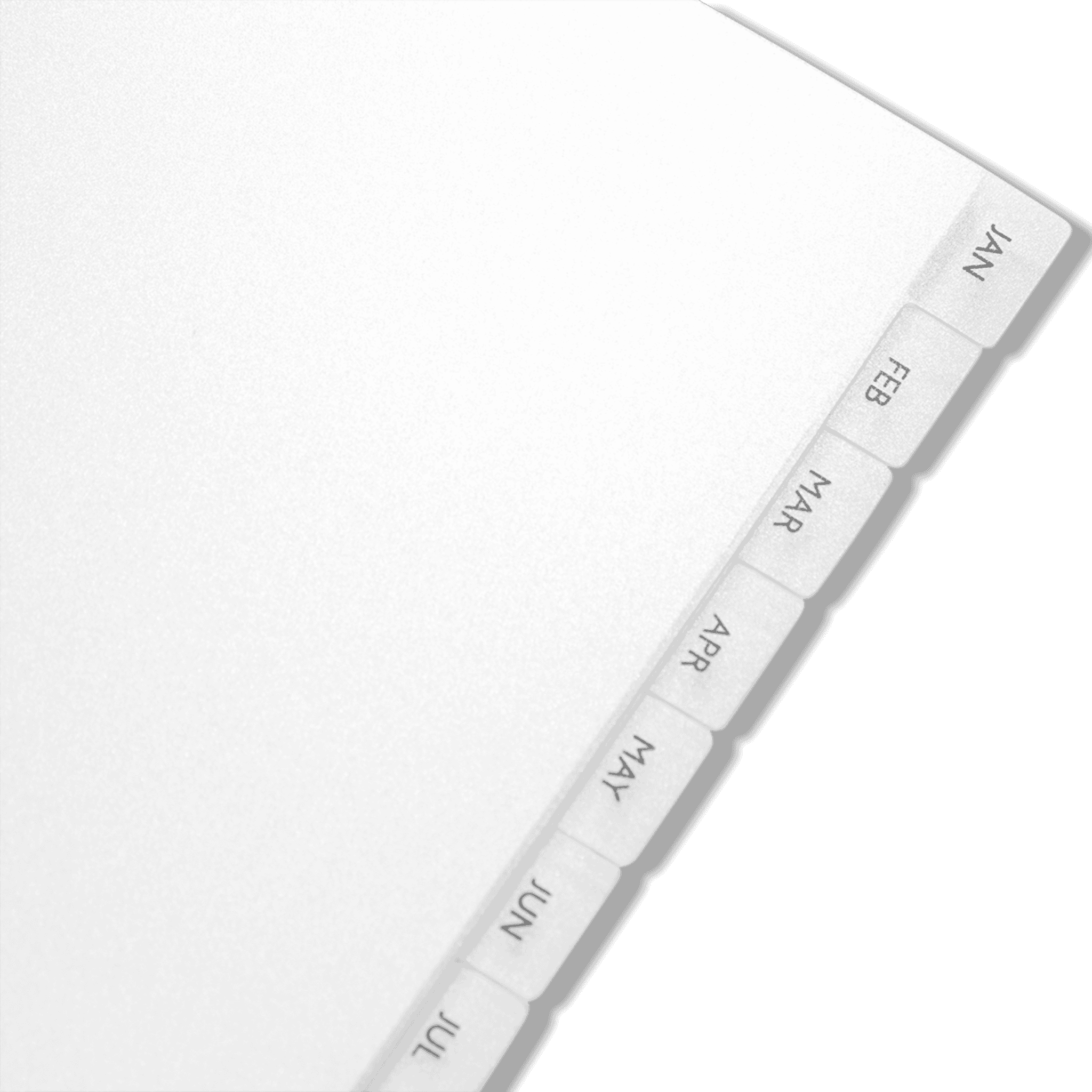 Agenda - Months of the Year Frosted Dividers