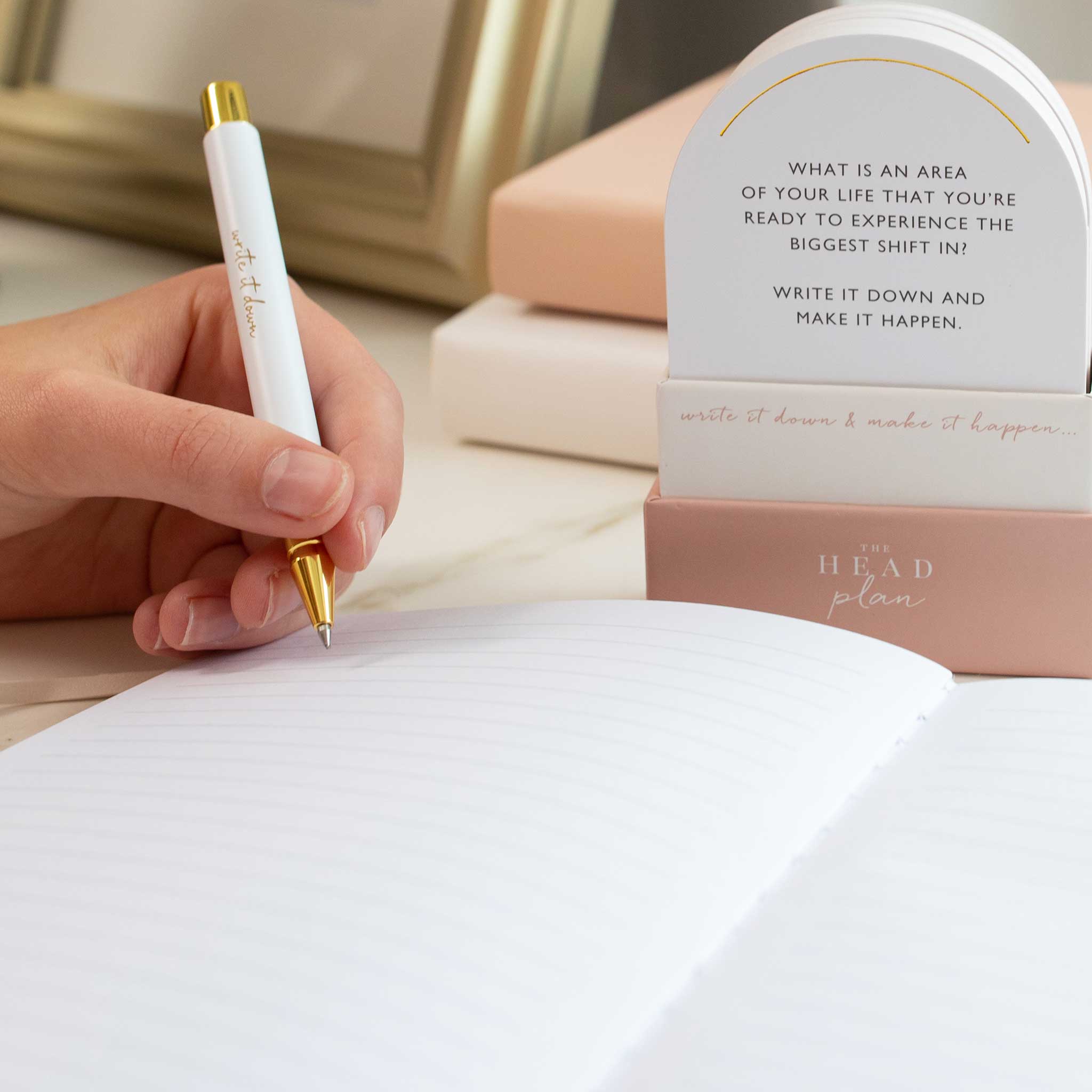 Using The Head Plan Blank Journal with Journal Prompt Cards