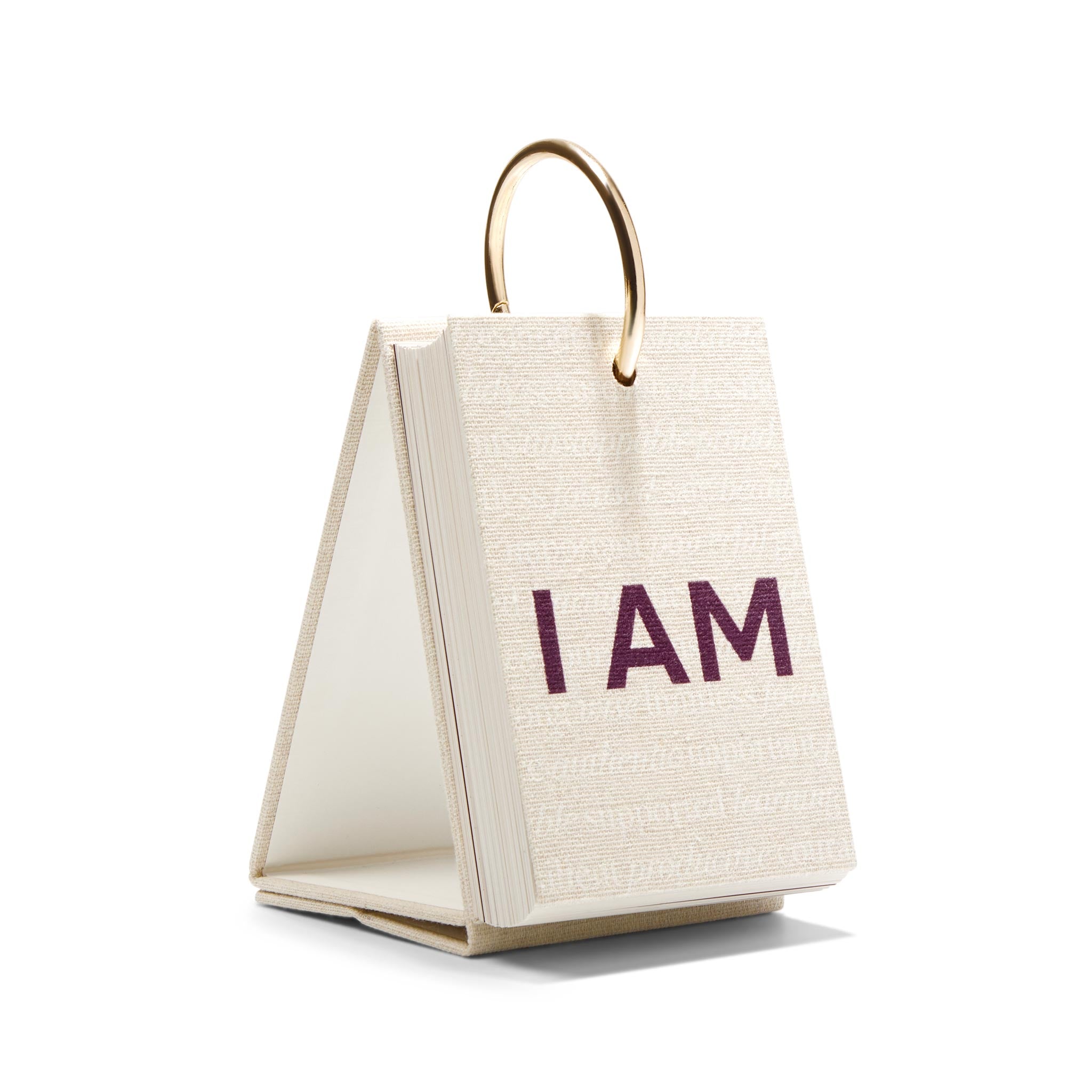 The Head Plan x Louise Affirmation Flip Deck angled and open to show how affirmations display
