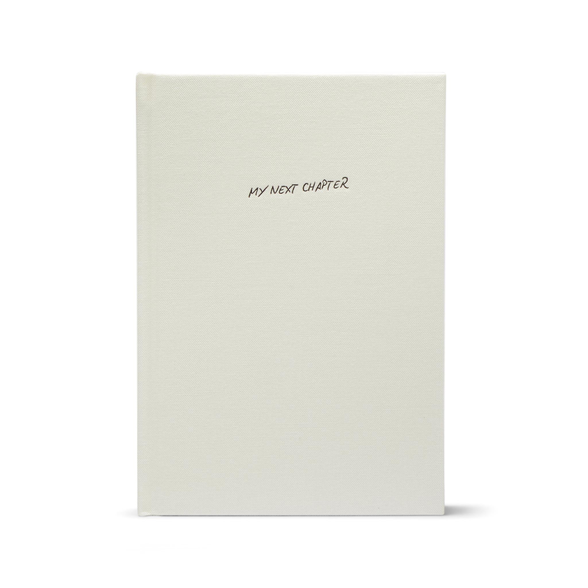 White journal by Roxie Nafousi in Collaboration with the Head Plan with 'My Next Chapter' on the cover 